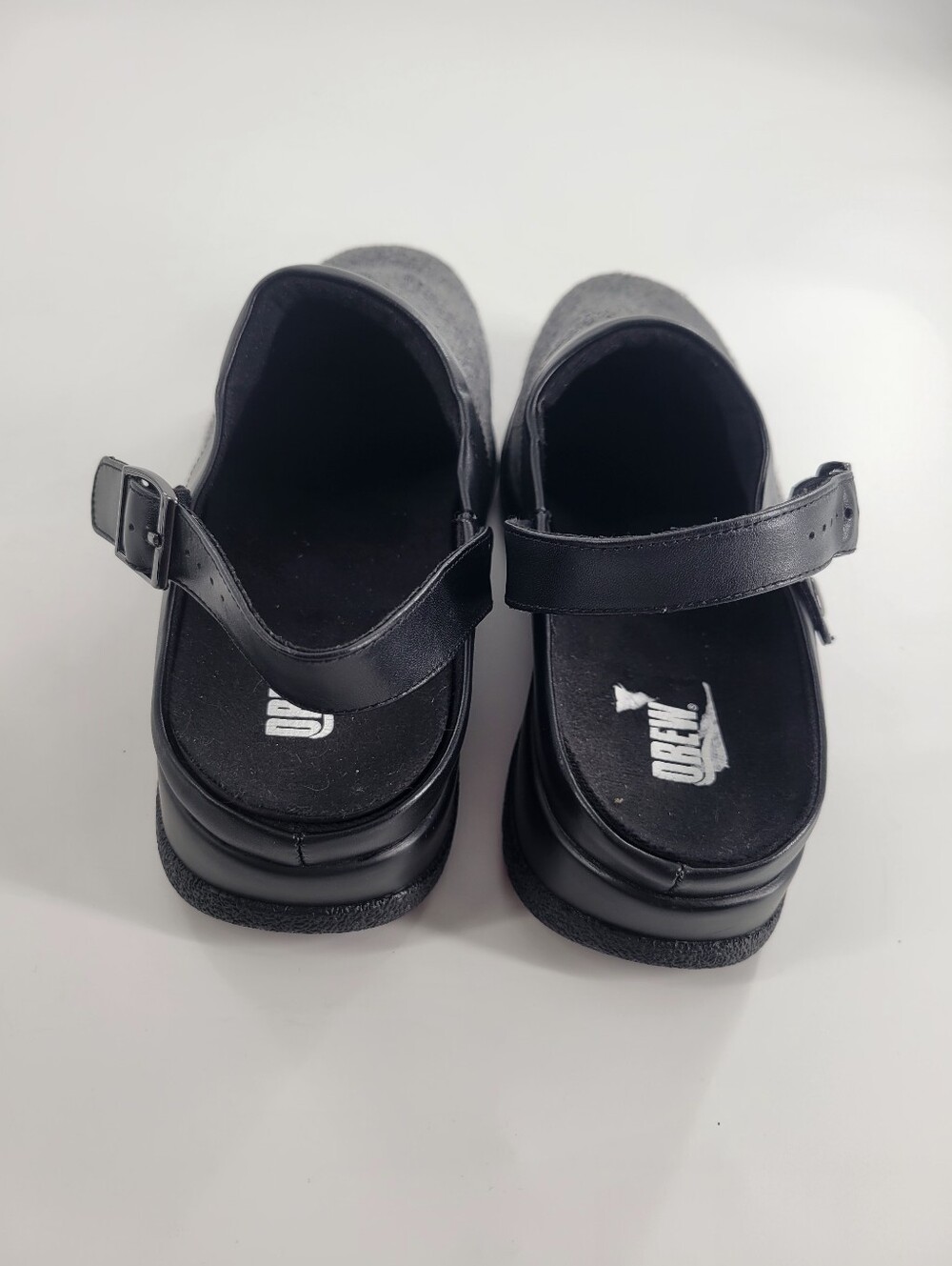 Drew Savannah Gray Felt Slip-On Loafers with Black Adjustable Strap Size 10.5 - Picture 2 of 6